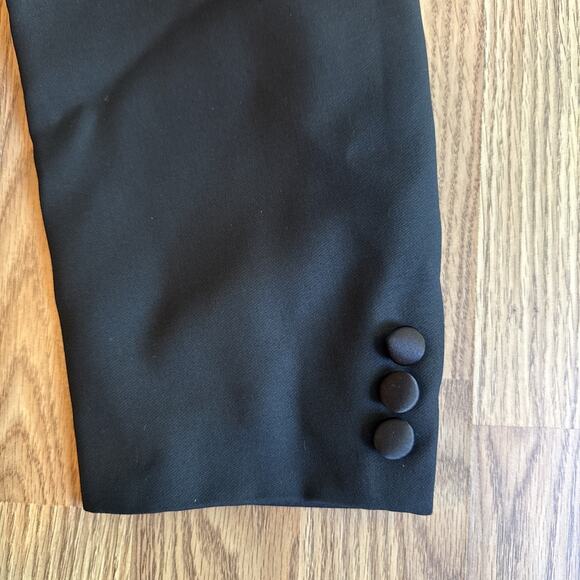 Vito Rufolo Made In Italy Suit Jacket Mens 40R Black Solid Wool Three Buttons - Picture 4 of 11